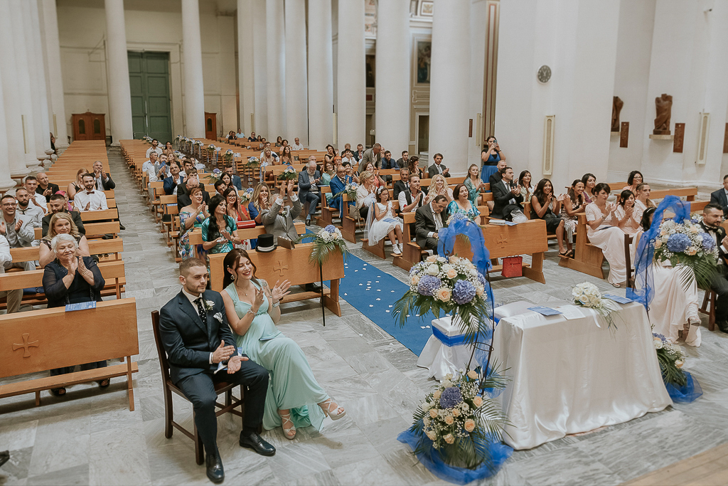 applausi durante la cerimonia di matrimonio