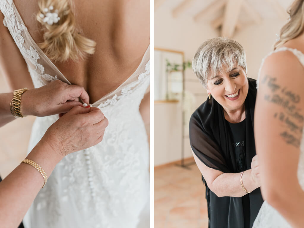 chiusura abito da sposa