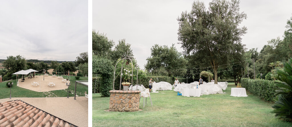 preparativi per il ricevimento