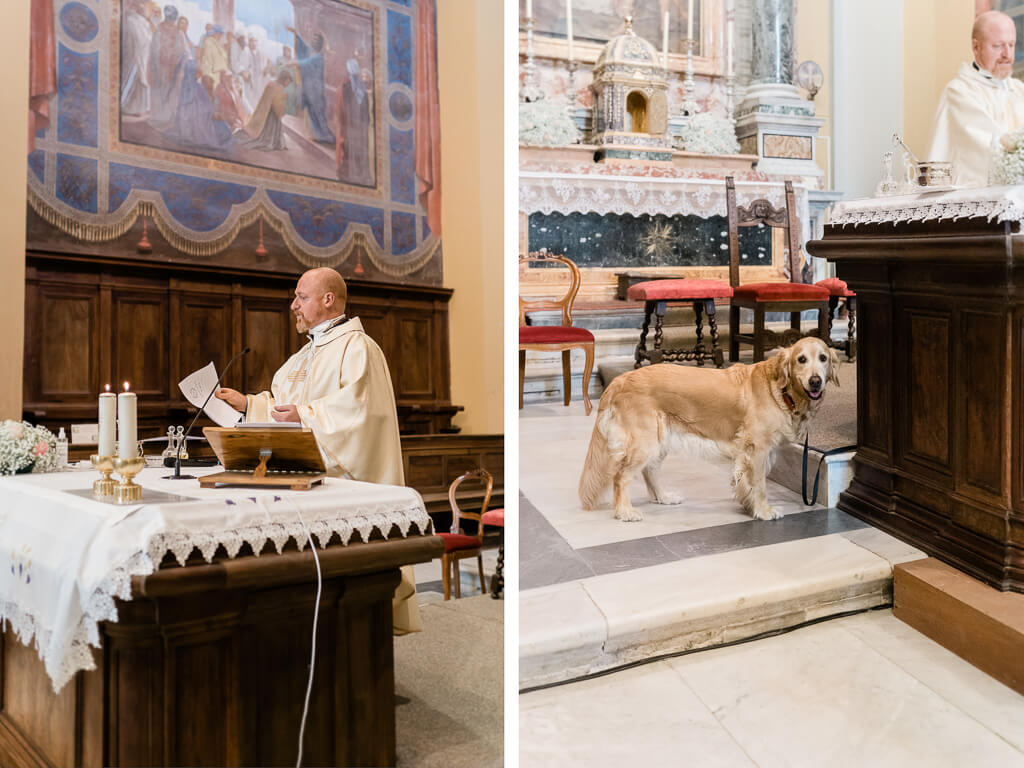matrimonio con cane in chiesa