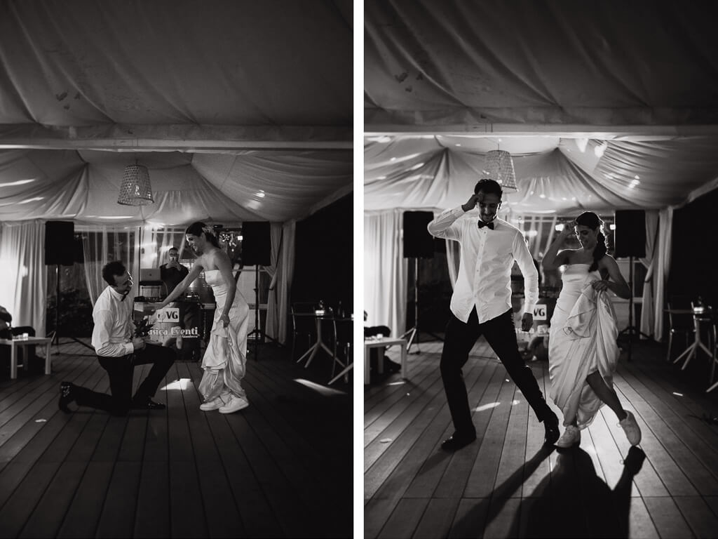 ballo scatenato degli sposi