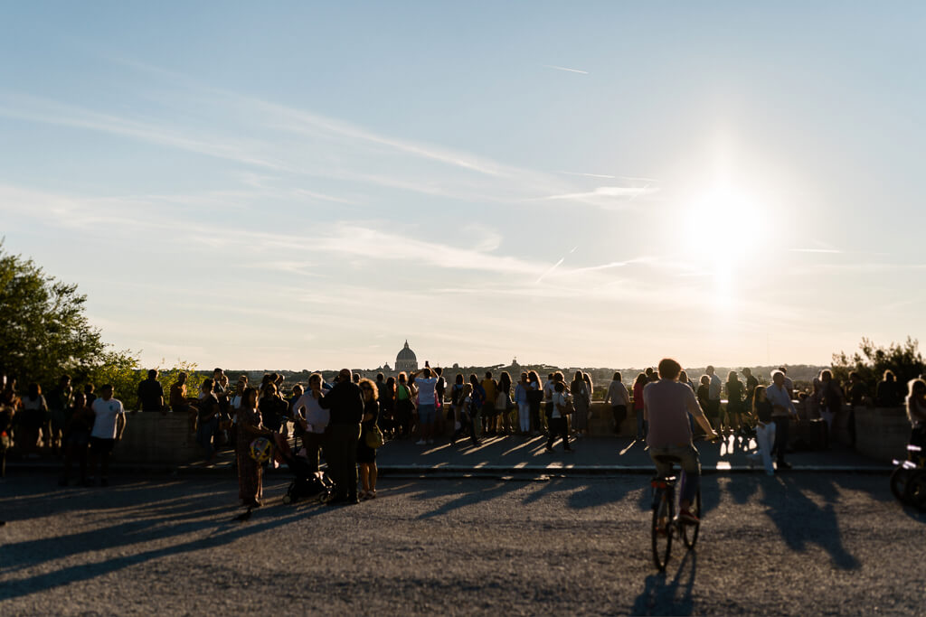 tramonto dalla terrazza del pincio