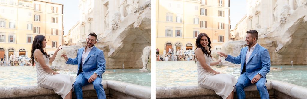 couple photoshoot in Fontana di Trevi