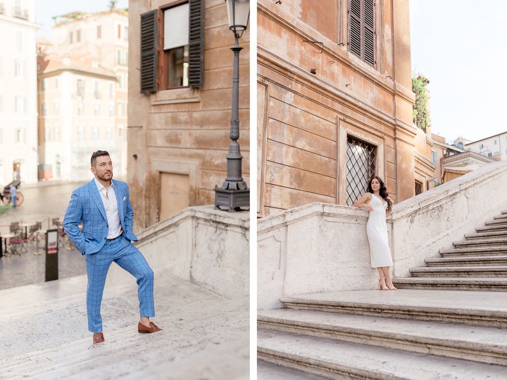 couple photoshoot in Piazza di Spagna