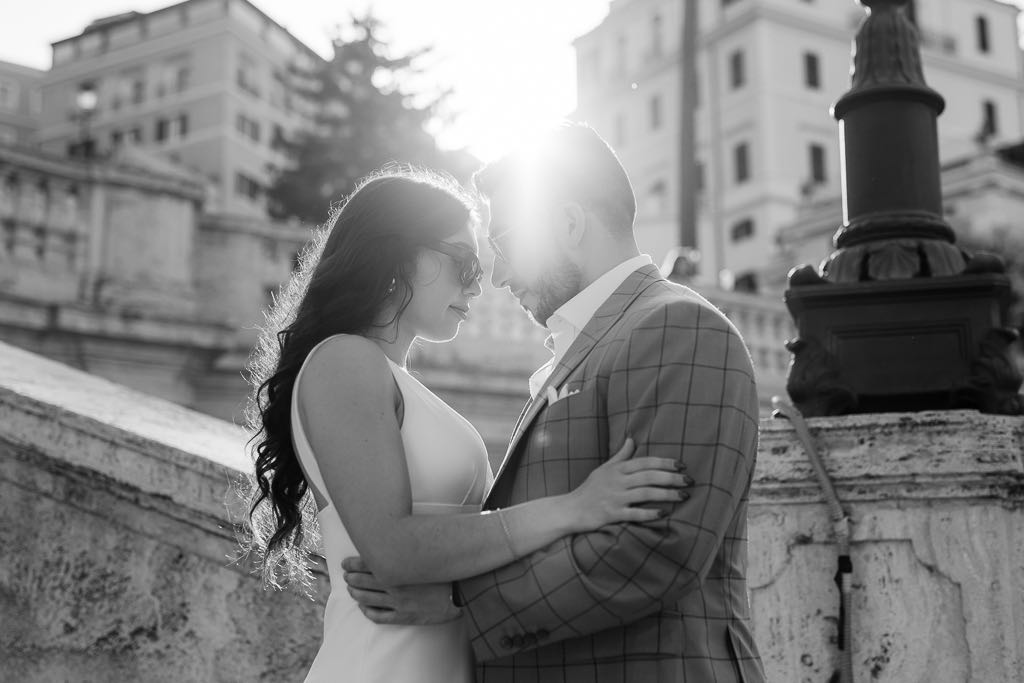 foto romantica in bianco e nero